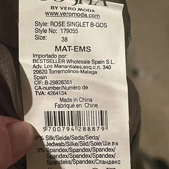 GOSHA by Vero Moda Silk Satin Cami “Rose Singlet” Smokey Taupe, Y2K Party Top - Picture 13 of 16